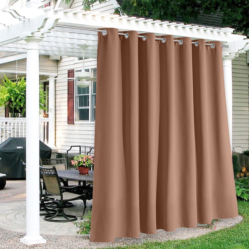 Outdoor Curtains and Drapes, custom-size, Brown 2207, UV protection, 5 years warranty