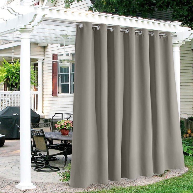 Outdoor Curtains and Drapes, custom-size, Salt&Pepper , UV protection, 5 years warranty