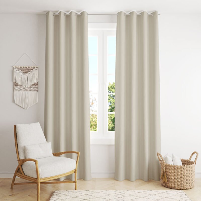 Structured Cream Curtains 730