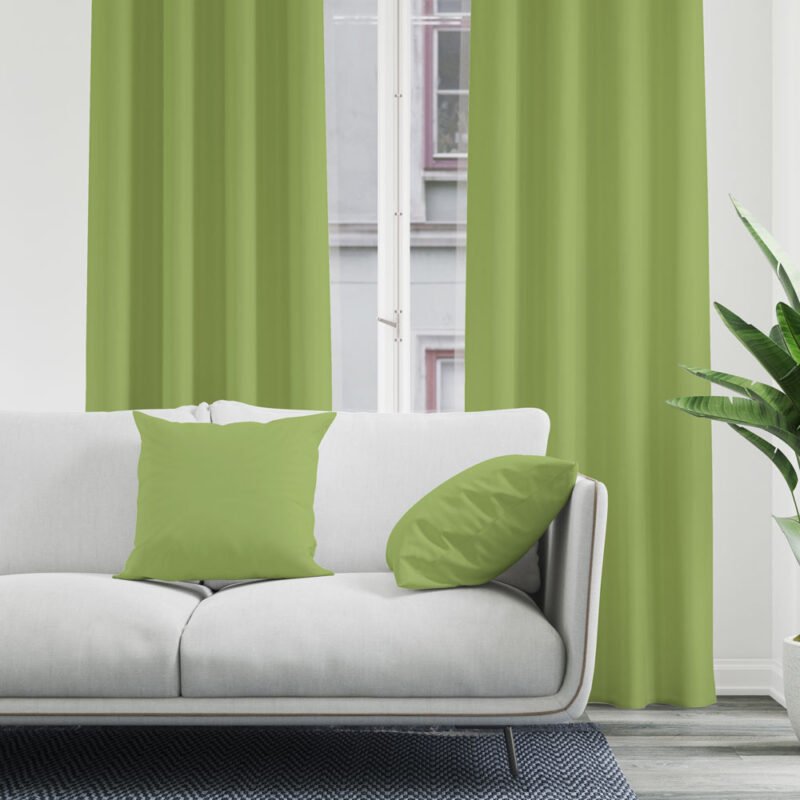 Pistachio Green Curtains 2417 - Image 3