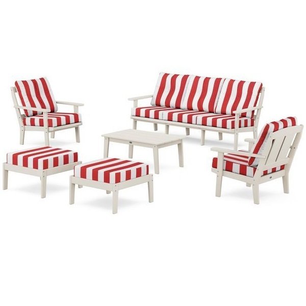 Outdoor Pillows & Cushions, custom size, Red Stripes